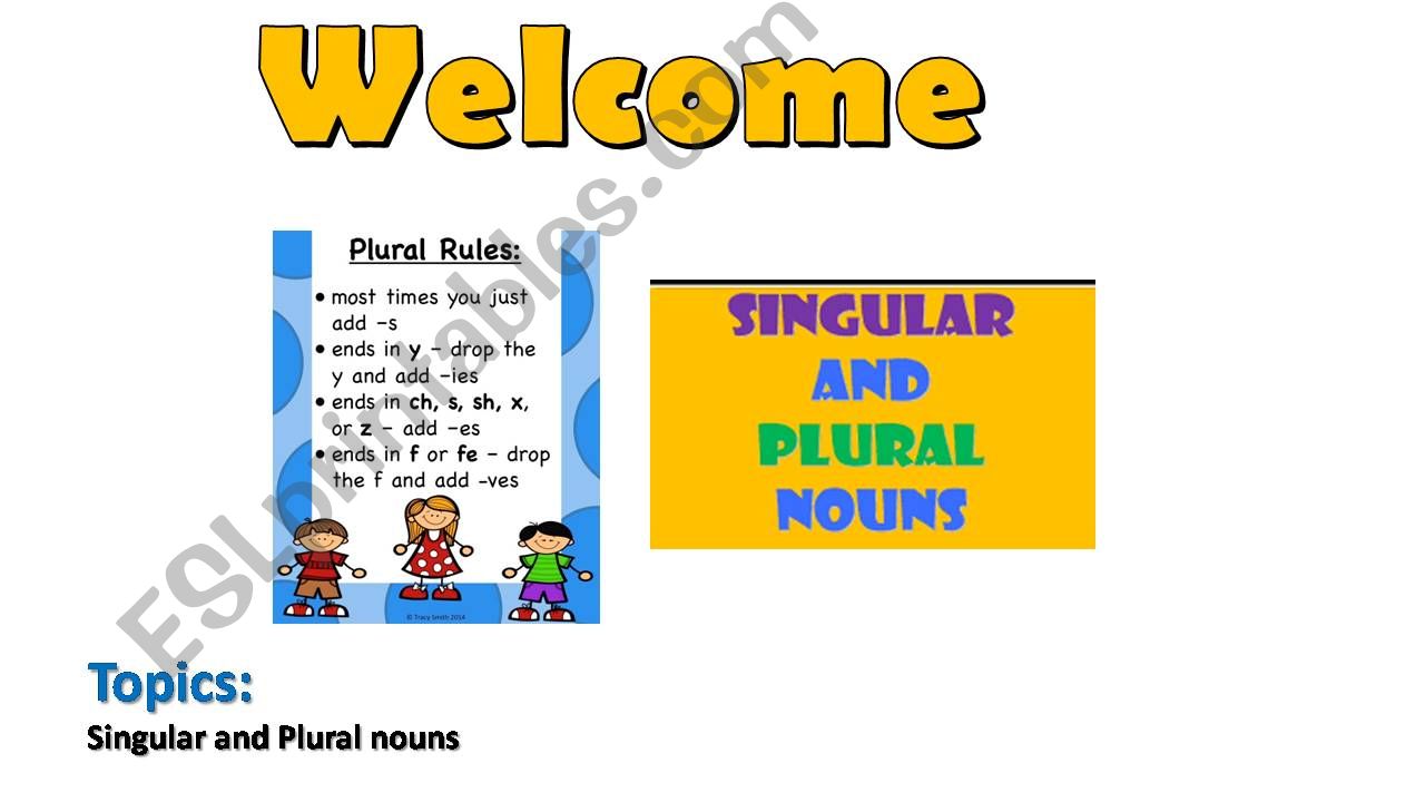 Singular and plural nouns powerpoint