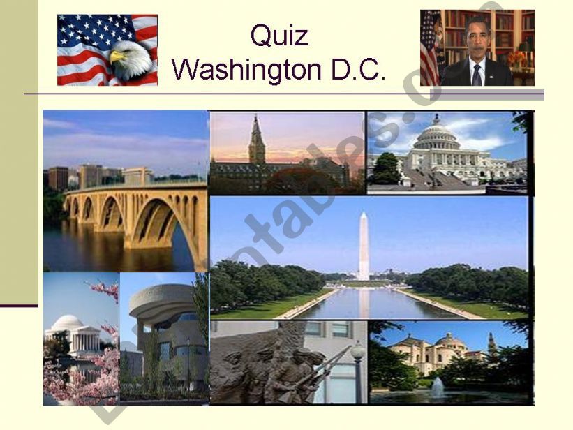 Washington DC Quiz Part 1 powerpoint