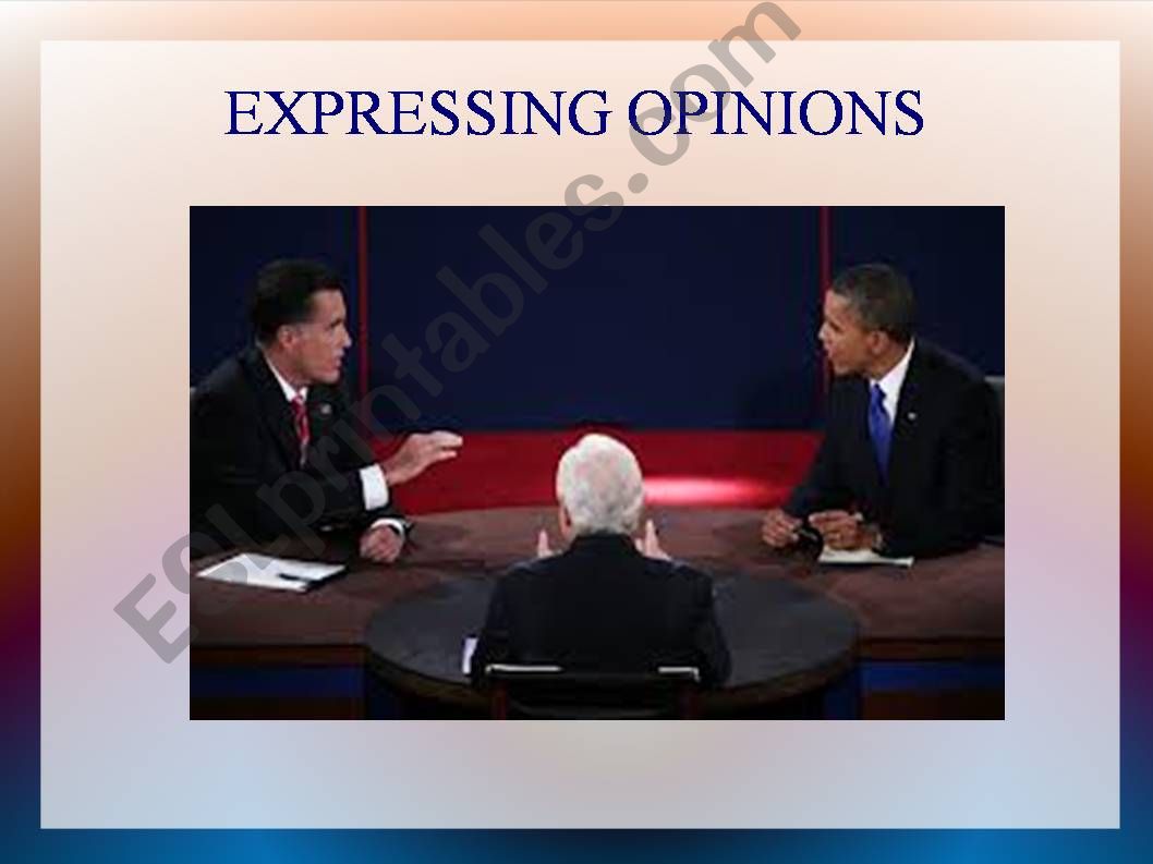 Expressing opinions powerpoint