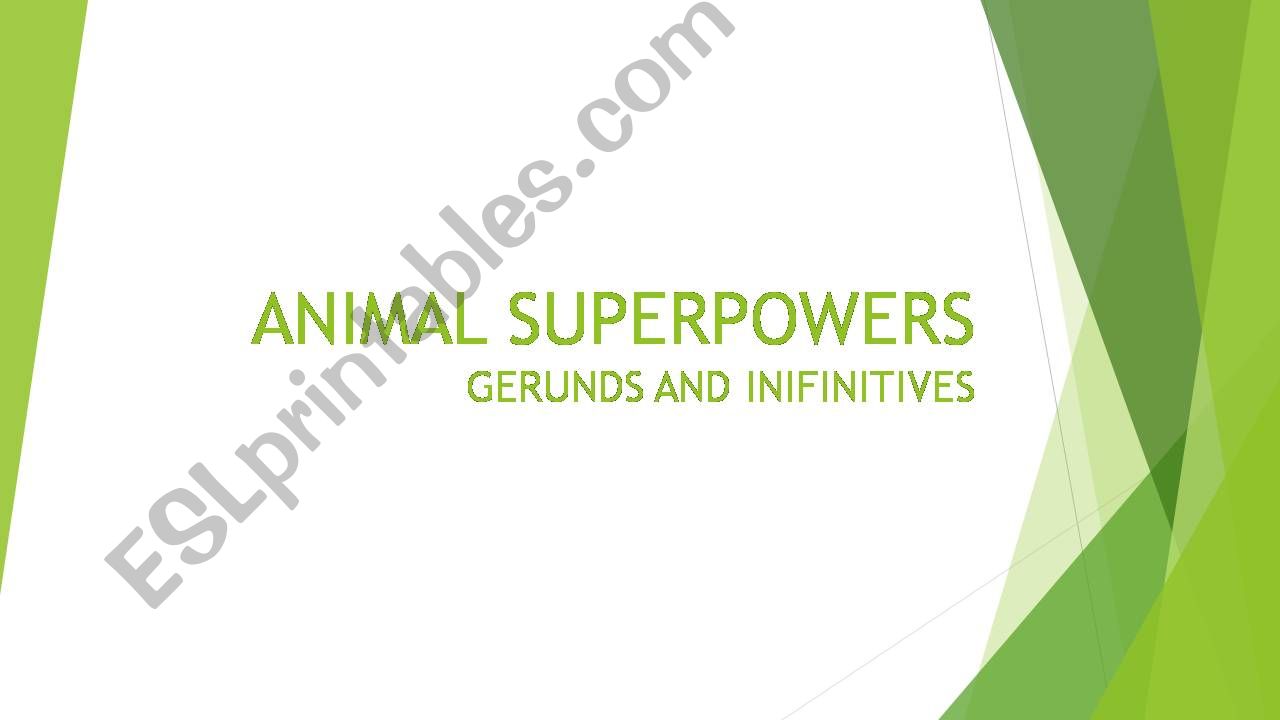Gerunds and Infinitves powerpoint