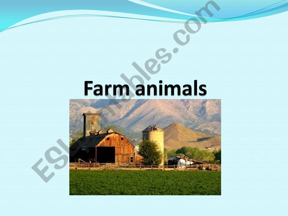 farm animals powerpoint