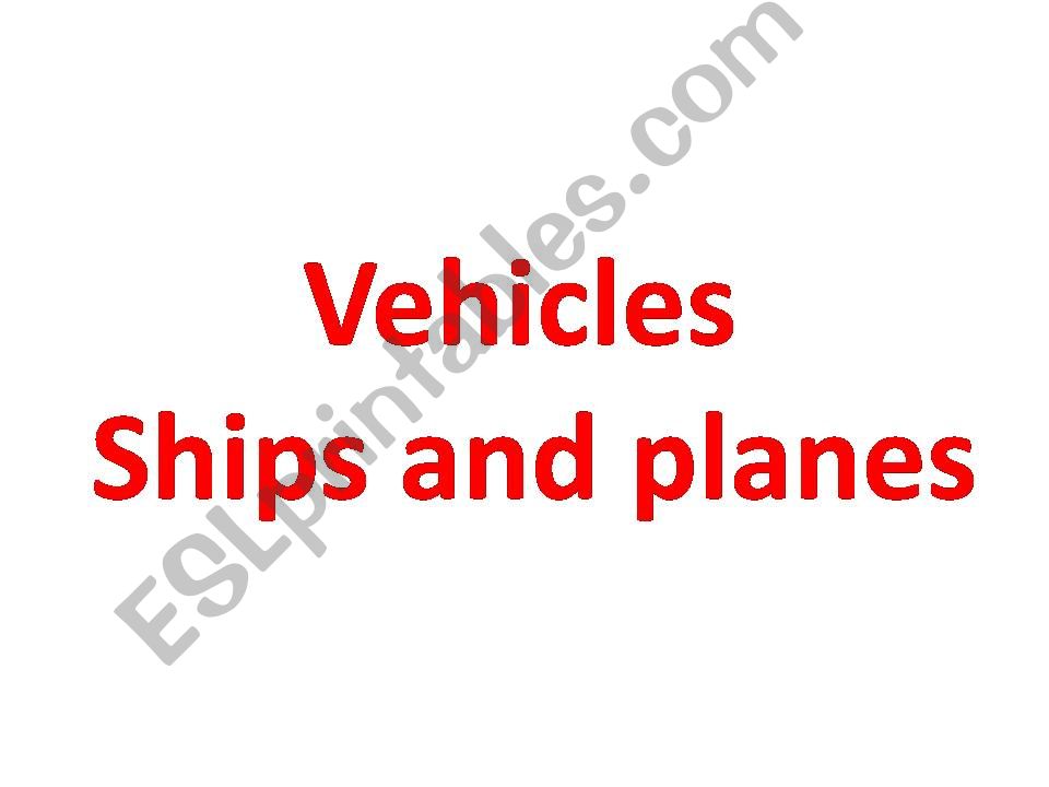 cars and planes powerpoint
