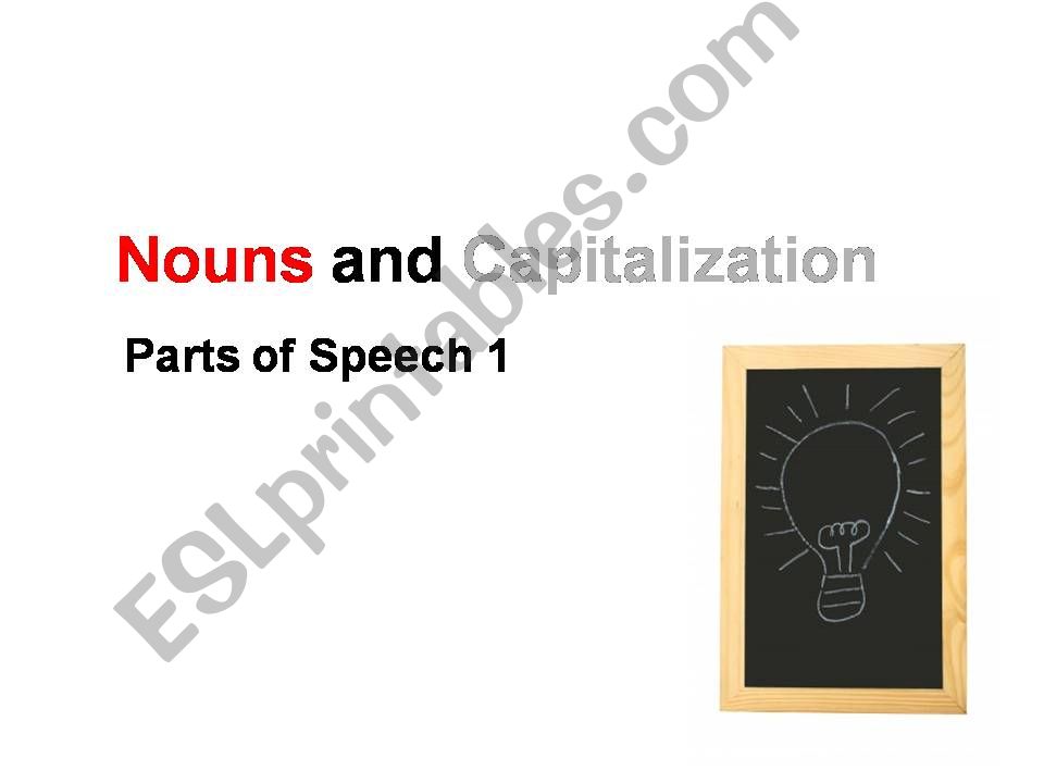 Nouns and Capitalization powerpoint