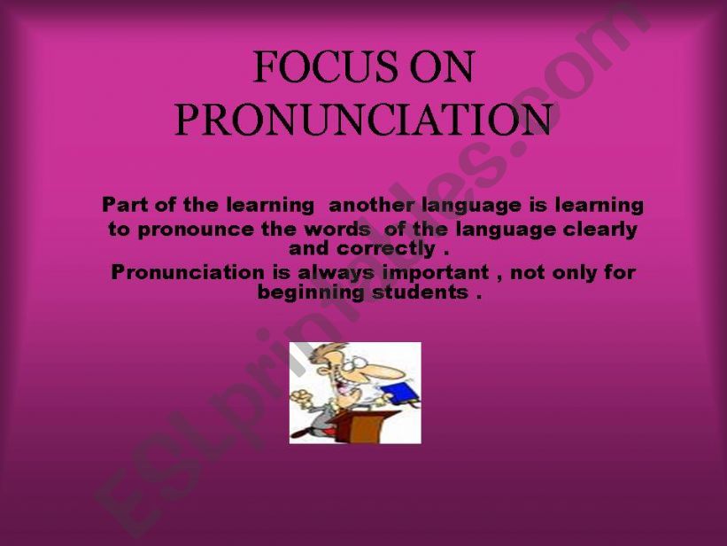 focus pronunciation powerpoint