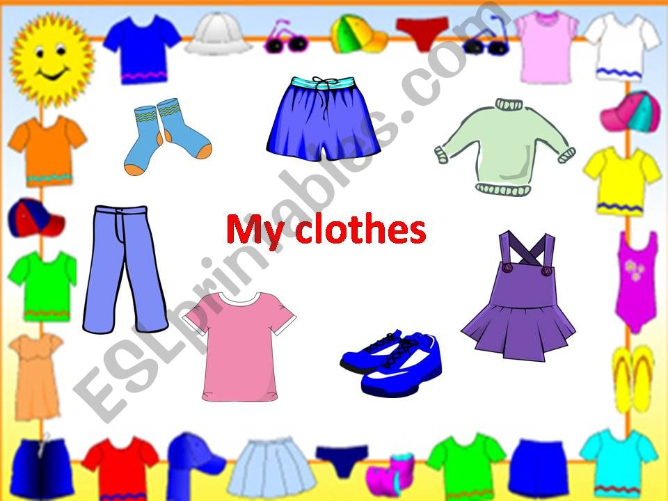 Esl English Powerpoints My Clothes