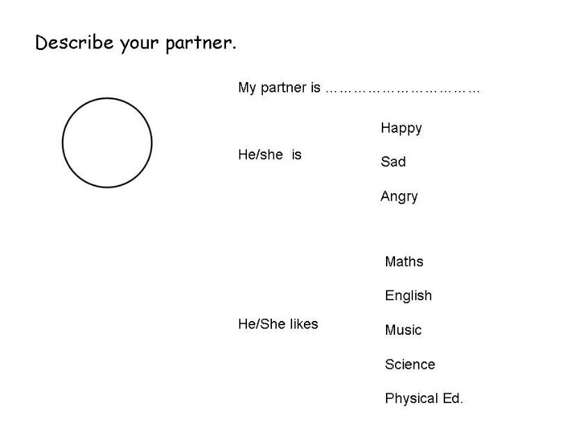 Feelings and subjects powerpoint