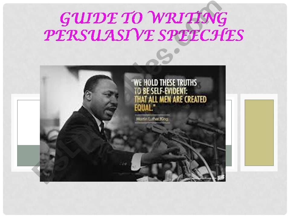 Writing a persuasive speech powerpoint