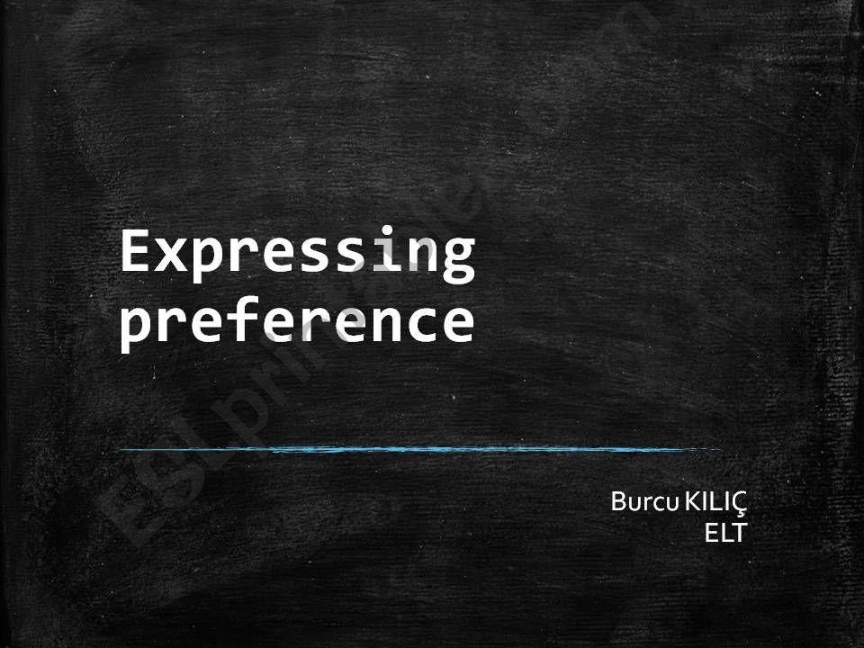 Expressing preference powerpoint