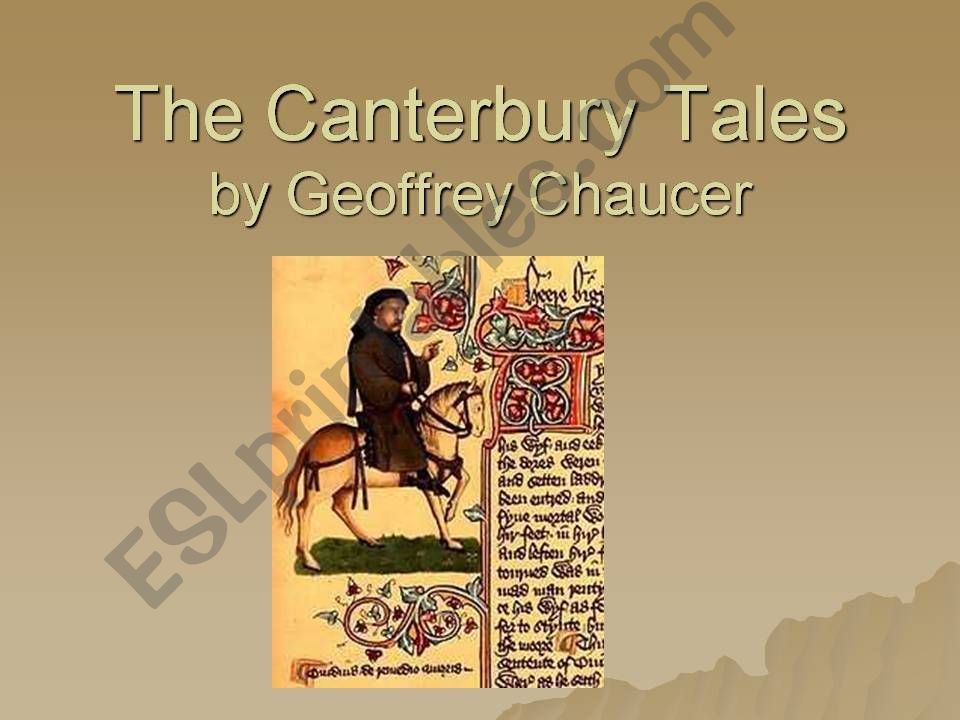 Canterbury Tales Printable Background
