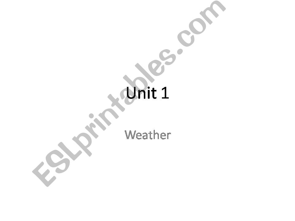 Weather Vocabulary PowerPoint powerpoint