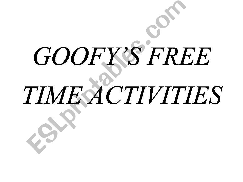 free time activities powerpoint