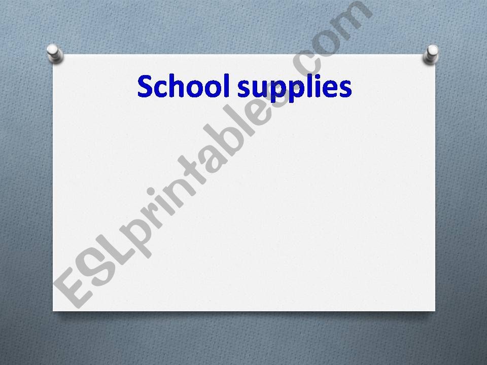 School suplies  powerpoint