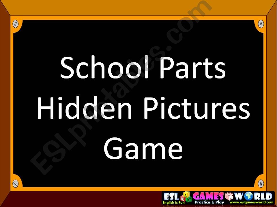 School Parts Hidden Pictures Game