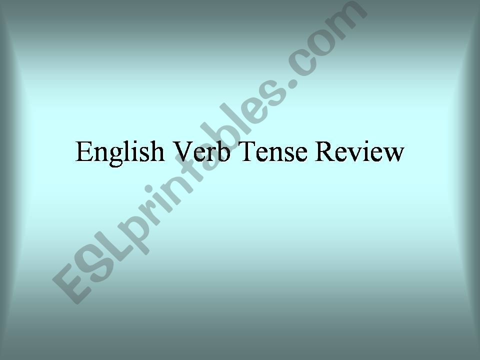 All english tenses together powerpoint