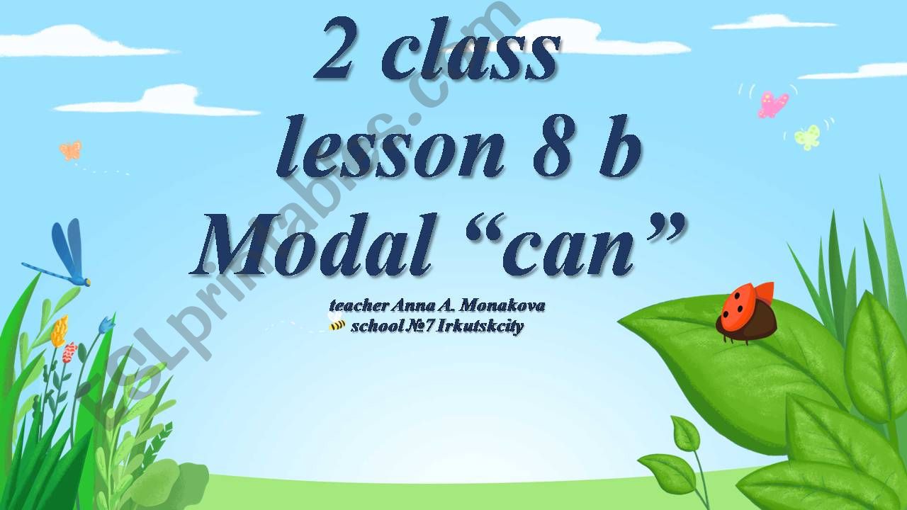 lesson on a modal verb 