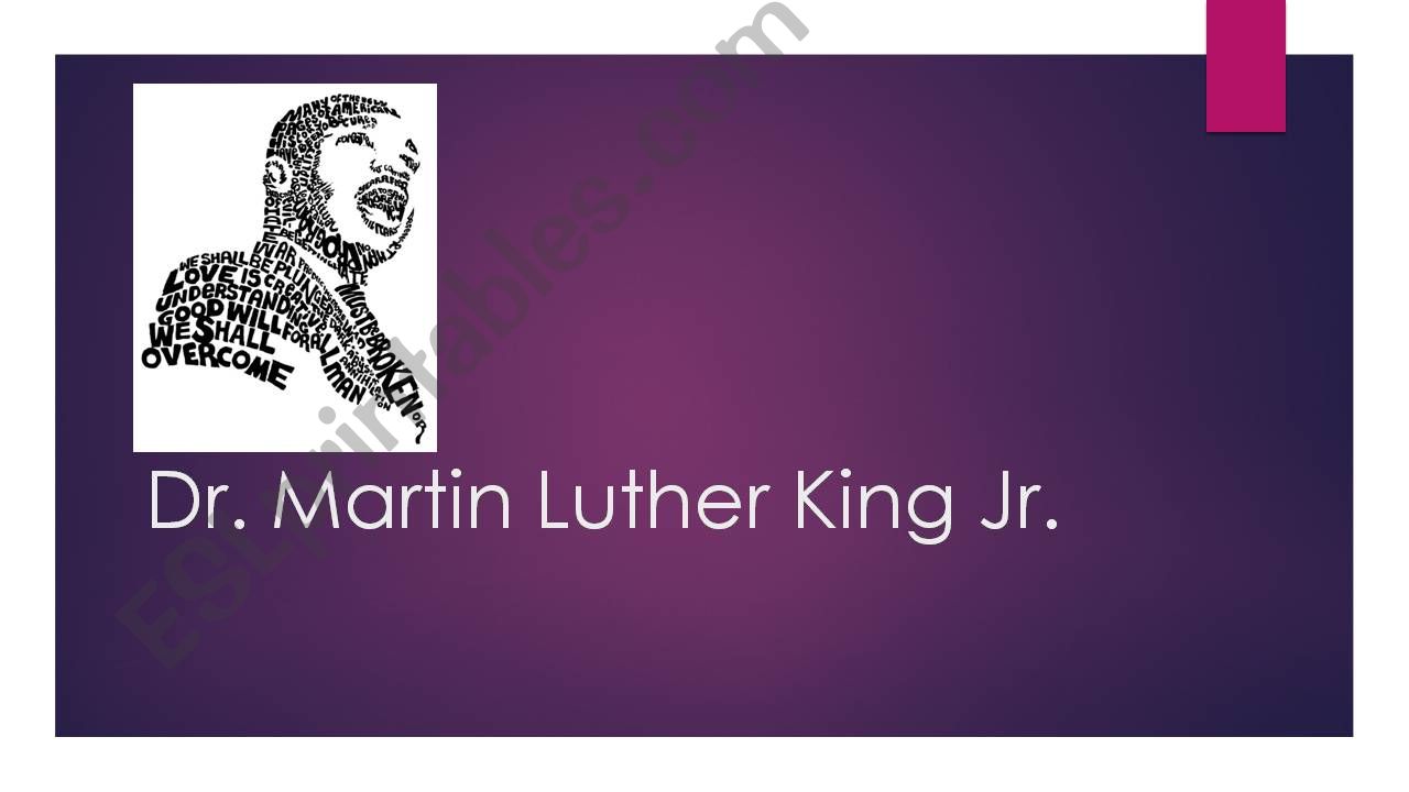 Dr. MArtin Luther King Jr. powerpoint