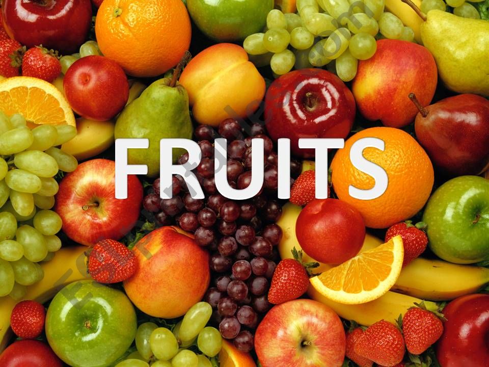 Vocabulary of fruits and a game