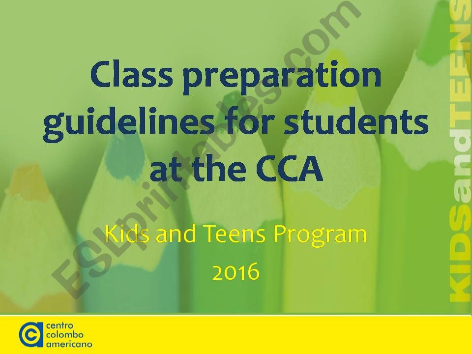 Get your students to prepare class!