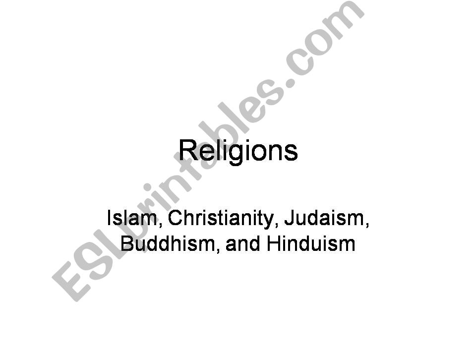 Religions ppt powerpoint