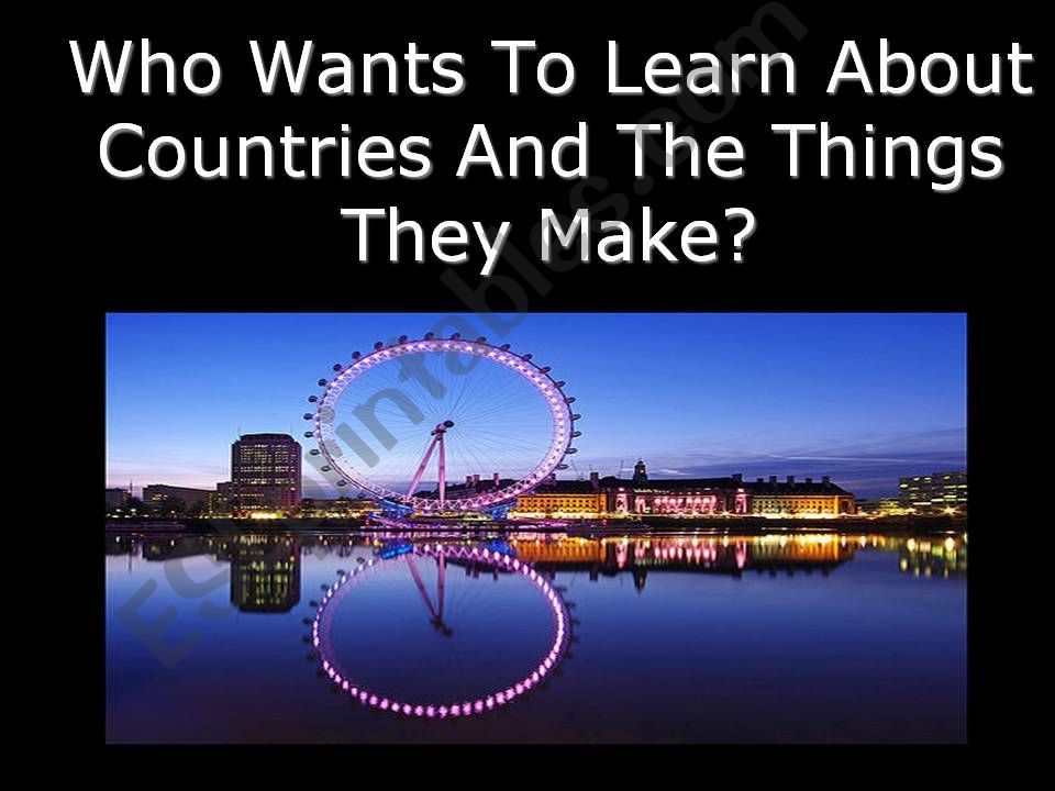 Countries-who wants to be a millionaire