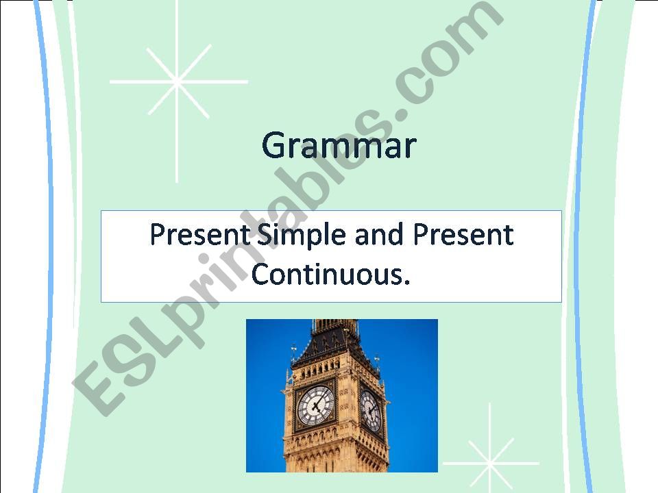 Present Simple and Continuous powerpoint