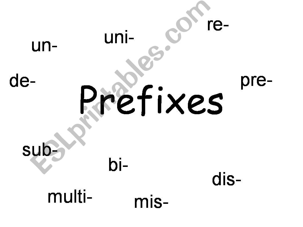 Prefixes for beginners to pre-intermediate
