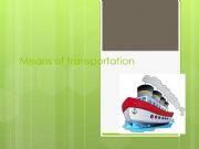 English powerpoint: means of transport 