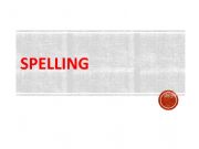 English powerpoint: Spelling