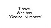English powerpoint:  ordinal number 