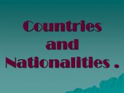 English powerpoint: Countries and Nationalities