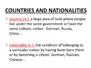 English powerpoint: Countries and Nationalities Powerpoint