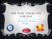 English powerpoint: Emoji list for 2018