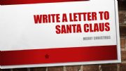 English powerpoint: write letters to Santa Claus