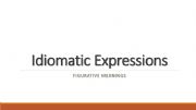 English powerpoint: Idiomatic Expressions