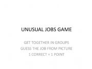 English powerpoint: Odd Jobs Game 