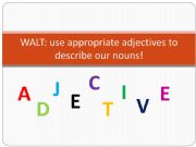 English powerpoint: adjectives and noun phrases