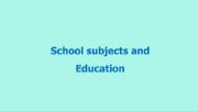 English powerpoint: school subjects part 1
