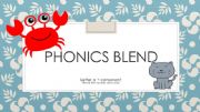 English powerpoint: Phonics blend, the vowel a