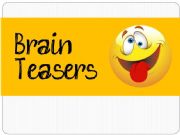 English powerpoint: Brain teasers