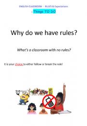 English powerpoint: Things you need to know about the English class (rules)