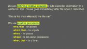 English powerpoint: relative clause