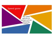 English powerpoint: Speed Game