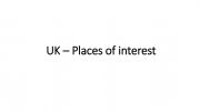 English powerpoint: UK - places of intetest