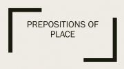 English powerpoint: Preposition of place