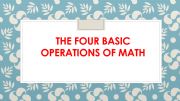 English powerpoint: the four basic operations  of math