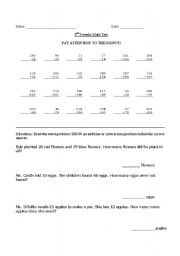 English worksheet: 2nd grade