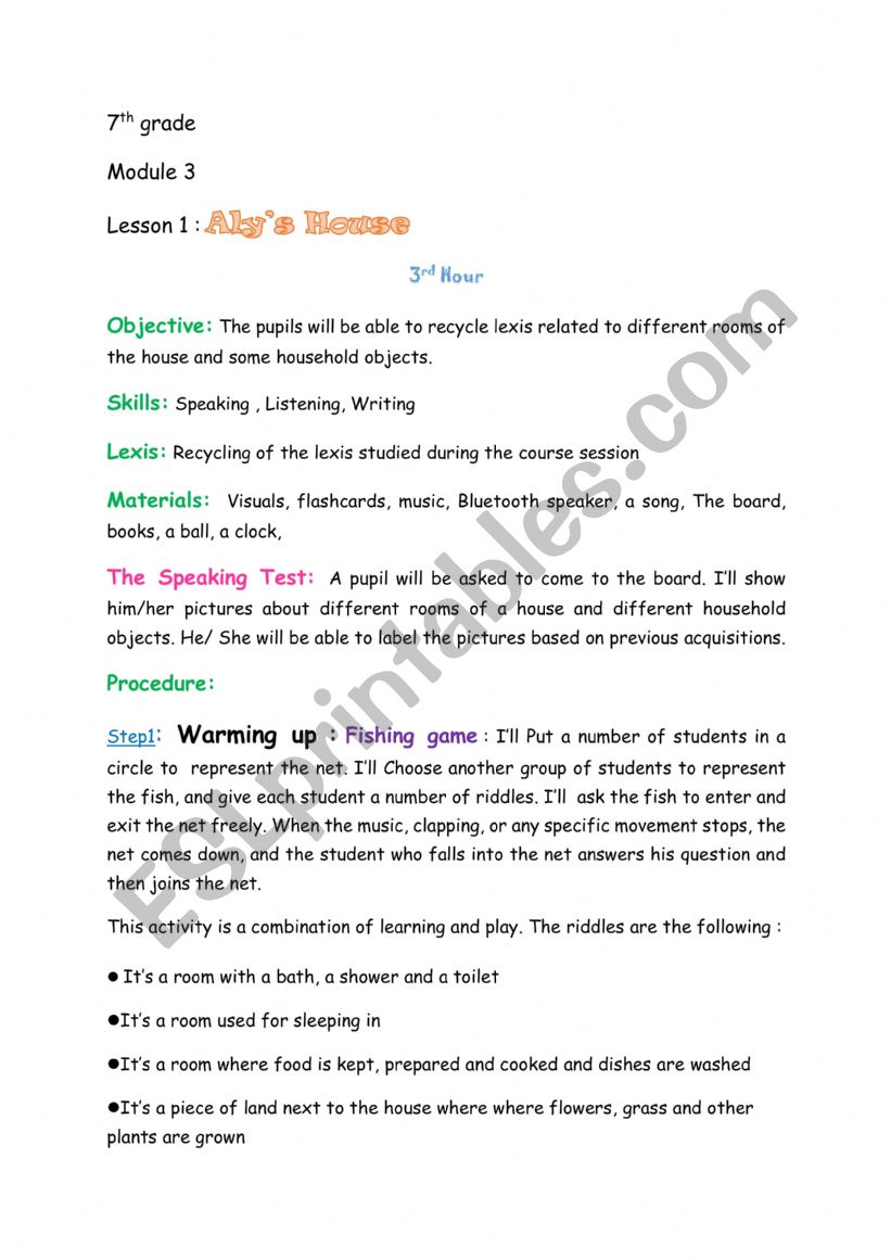 Alys House Esl Worksheet By Sanatayma