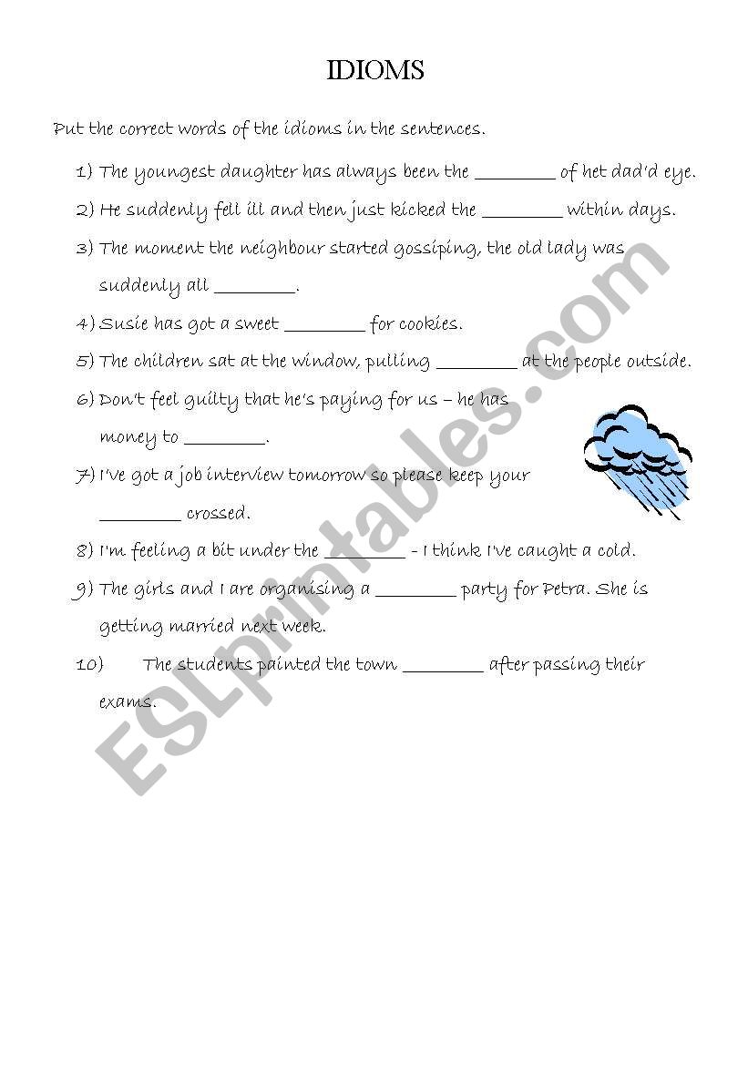 Esl Idioms Worksheet Pdf