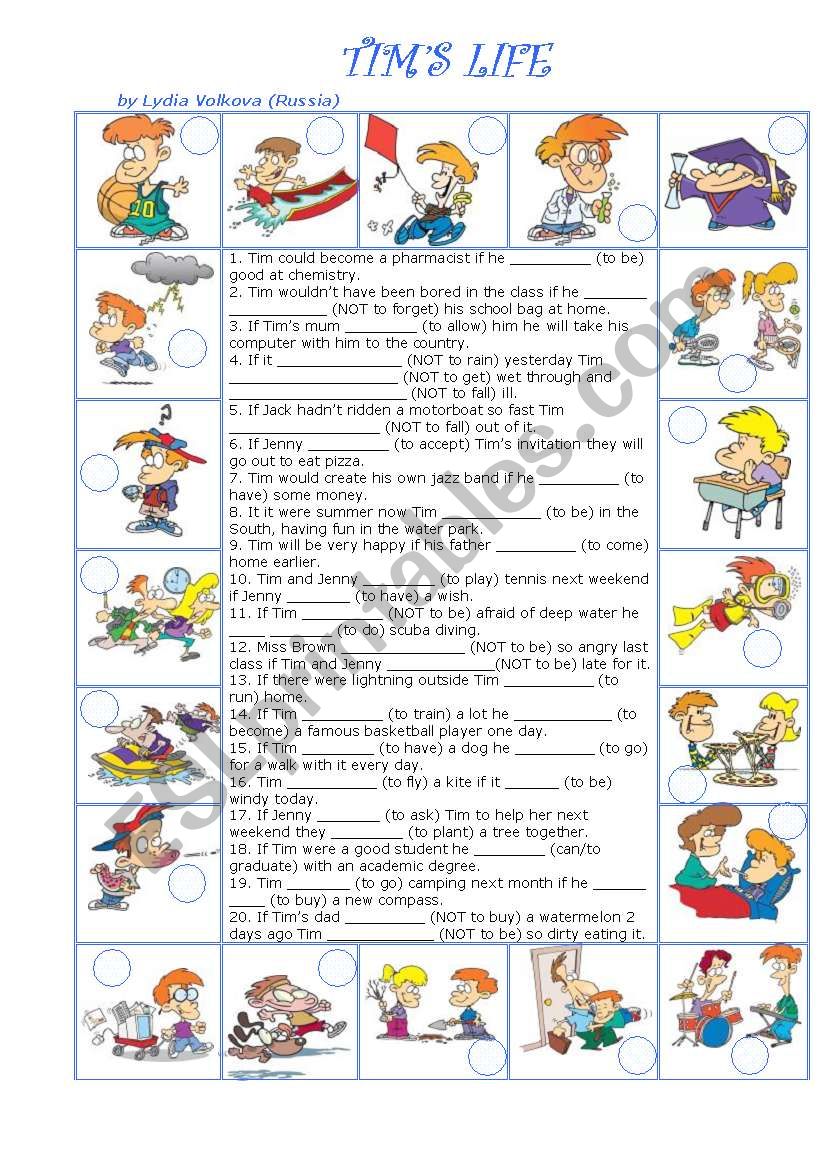 Tims Life Subjunctive Mood Esl Worksheet By Lidukas