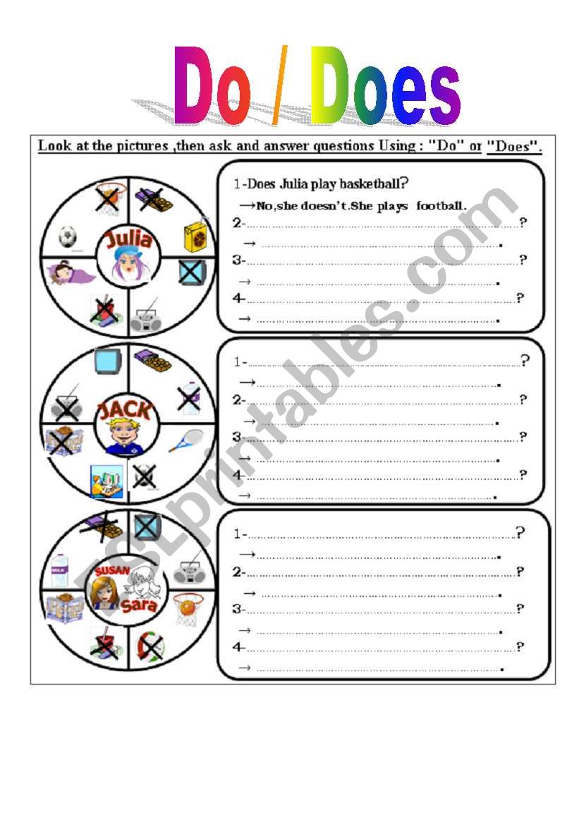 Simple Present Interrogative Form ESL Worksheet By Bolflayke